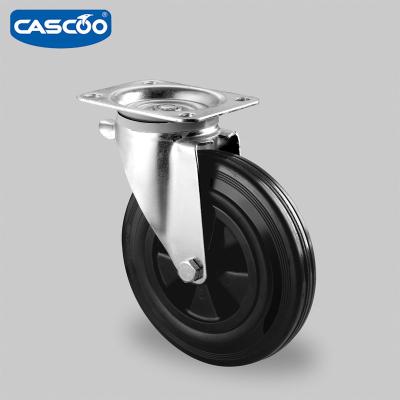 China PIVOT CASCOO Waste Bin Caster, Swivel Caster With PP Core And Solid Rubber Tread for sale