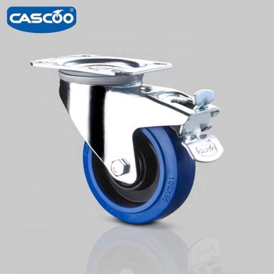 China Hotels CASCOO 6 inch hot sale wheel high quality blue elastic tread for flight case for sale