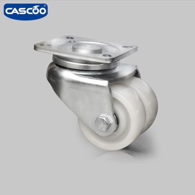 China PIVOT CASCOO AGV Twin Wheel PA Double Swivel Caster 3 Inch Ball Bearing for sale