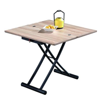 China (Height)Adjustable Metal Lift Bracket Coffee To Dining Table Dual Use Foldable Wood for sale