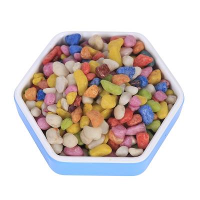 China High quality bright color sand gravel and crushed stone plant aquarium white pea colored gravel vacuum stone wholesale for sale