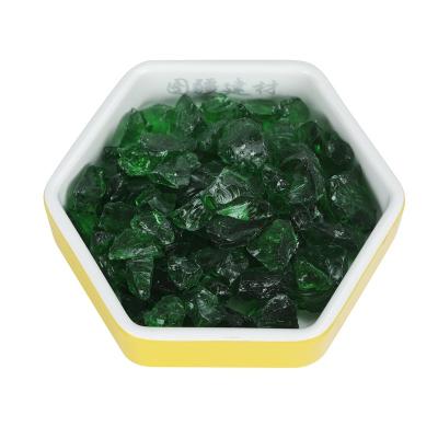 China Farmhouse decoration fire mine high quality crushed glass glitter for recycled crafts crushed resin glass prices for sale