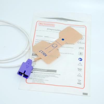 China Niet-toxische wegwerp-oximeter sensor, draagbare Nellcor Pediatric Spo2 sensor. Te koop