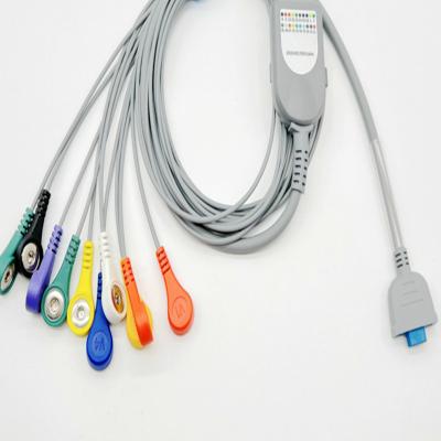 China 10 Cable Holter de plomo para ECG multifuncional para adultos y niños en venta