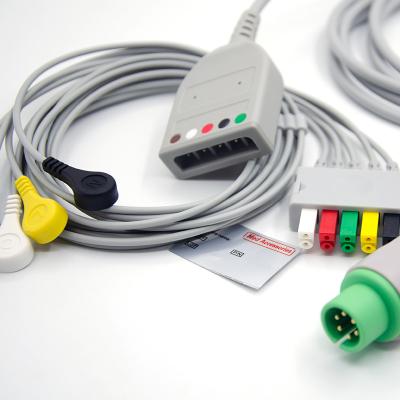 Κίνα Χωρισμένο 6Pin 5 Leads ΗΚΓ Monitor Καλώδιο Γκρίζο Χρώμα Λατέξ Χωρίς Πολυλειτουργία προς πώληση