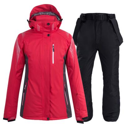 China Hot Sale Plus Size Ladies Ski Suits High Quality Waterproof Ladies Ski Jacket And Pants 2 Pieces Manufacturers for sale