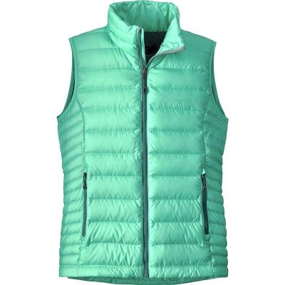 China New Design Windproof Women Down Invest High Quality Custom Lightweight Down The Line Feather Stripper Vest for sale