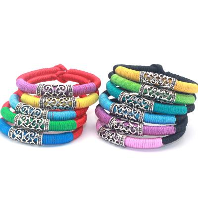 China High-grade Colorful Chinoiserie Hand Woven Rope Dragon Boat Colorful Rope Bracelet Couples Tibetan Silver Red Rope Zodiac Year for sale