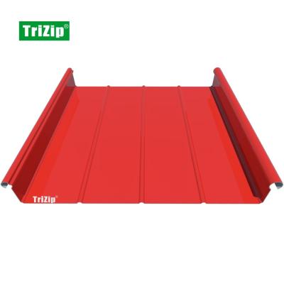 China 430mm Trizip Metal Aluminum Alloy POS Seam Roofing, Facade, Cladding System-Aircraft Hangar (TD040) for sale