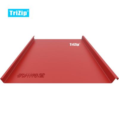 China 430mm Triseam Metal Double Lock Position Seam Roofing, Facade System - Villa, Hotel, Resort, Apartment (TD096) for sale