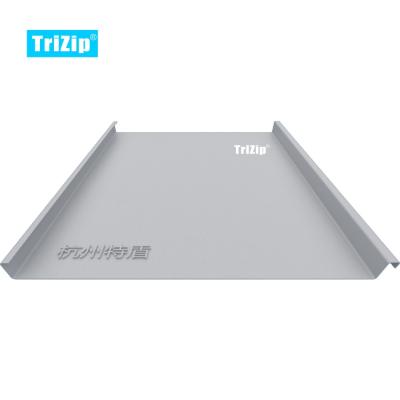 China 330mm Triseam RHEINZINK Titanium Zinc Double Lock Position Seam Roofing, Facade System - Villa, Hotel, Resort, Park (TD091a) for sale