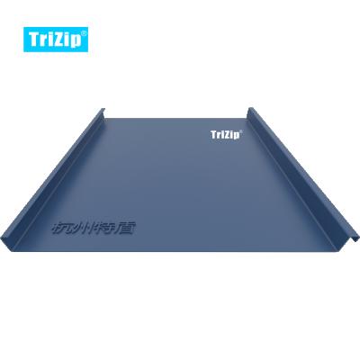 China 330mm Triseam Metal Double Lock Position Seam Roofing / Facade System - Apartment / Dormitory (TD094) for sale