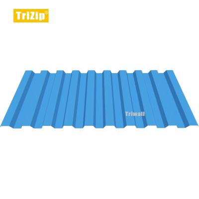 China 900mm Triwall Metal Trapeze Roofing / Wall Cladding Panel , Trapeze Sheet for sale