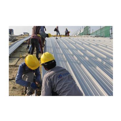 China Modern long life standing seam roofing system, covering panel, roofing tile used for large exhibition, gymnasium. for sale