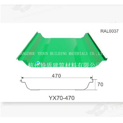 China 470 Long Life Colored Metal Roofing Panel for sale