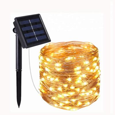 China Solar Fairy Garland Copper Wire Light String Light Garland Lighting Garden Decor Outdoor Waterproof Christmas Led Pure Copper Wire 0.38mm for sale