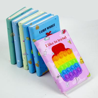 China New custom logo eco-friendly paper journals soft touch notepad cute kawaii pop it up notebook set for girls for sale