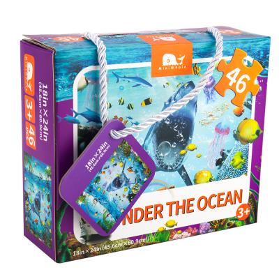 China China Eco-friendly Bestselling Kids Fluorescence Jigsaw Puzzle Manufacturers 46 Pieces Ocean Jigsaw Puzzle For Kids for sale