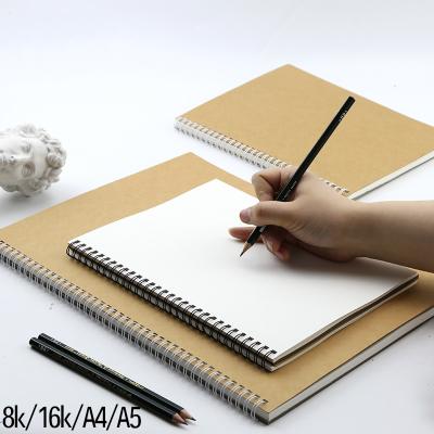 China Thicken A5 A4 White Sketch Paper Sketchbook 160gsm Kraft Paper Drawing Book Custom Watercolor Art Sketch Blank Book for Artists for sale