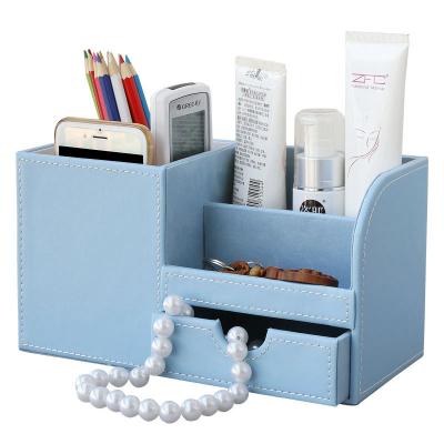 China Hot-selling PU Leather Desk Organizer Small Office Desk Set Home Office Table Storage Organizer Desk for Home Office Table for sale