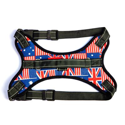 China Medium Large Viable Dog Harness Collar Vest Nylon Reflective Harnesses For Dogs Training Husky Alaskan Bulldog Breast-Band Belt Lead for sale