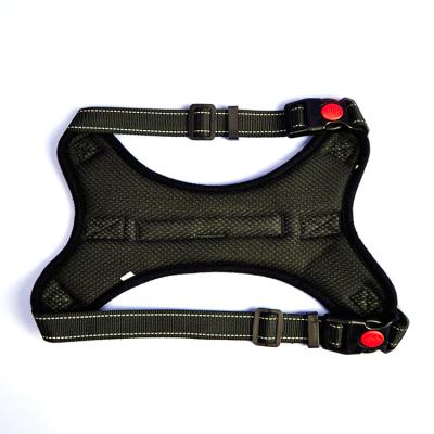 China Durable Training High Quality Nylon Reflective Large Collar Dog Harness For Outdoor Dog Walking for sale