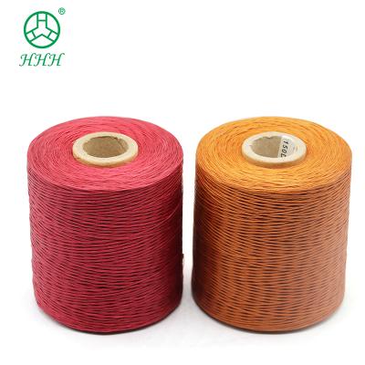 China 100% Abrasion-Resistant 150D Polyester Sewing Flat Waxed Thread For Leather for sale