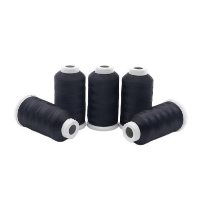 China Abrasion Resistance Polyester Yarn Sewing Thread 100% Polyester 210D/2 Black Sewing Thread for sale