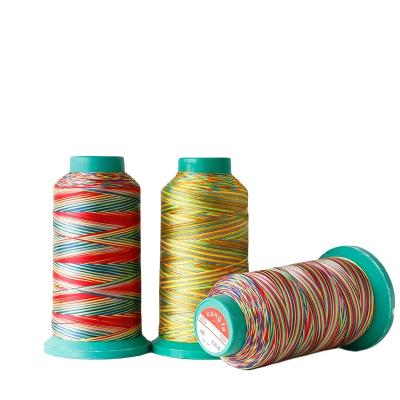 China Low Shrinkage Rainbow Polyester Yarn for sale