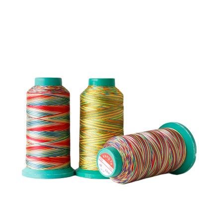 China High Tenacity High Tenacity Rainbow Color Polyester Cotton Embroidery Nylon Sewing Thread for sale