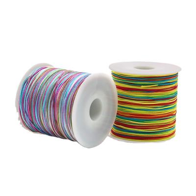 China Low shrink wholesales colorful 0.7mm 72 nylon thread for handmade jewelry and DIY bracelet making jade rope for sale