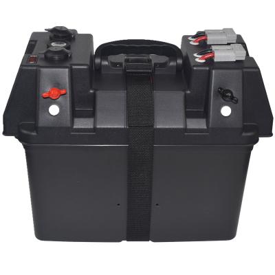 China USB 12v Marine Battery Box Camping Waterproof Factory Supply RV Battery Box for sale