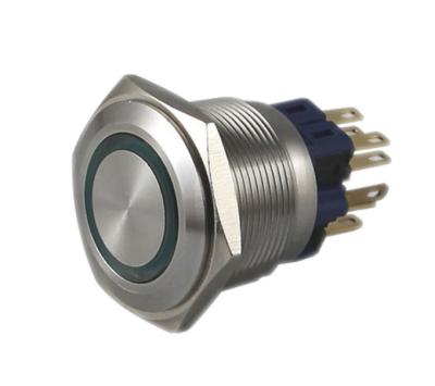 China 16mm Metal ON-OFF Push Button Switch With Lightweight Stainless Steel Self-Latching Switch for sale