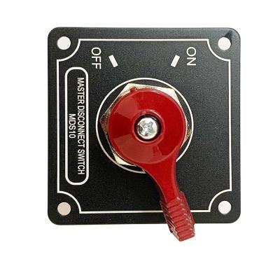 China Electric Power System Battery Disconnect Aluminum Master Switch With Black Panel Mount ON-OFF-ON Rotary Switch for sale