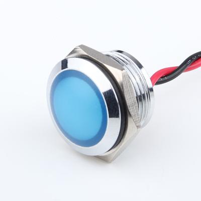 China Copper Plating (Nickel) /Aluminum Oxide 16MM Screw Size Indicator Voltage Light Double Color Multicolor Spherical Shape for sale