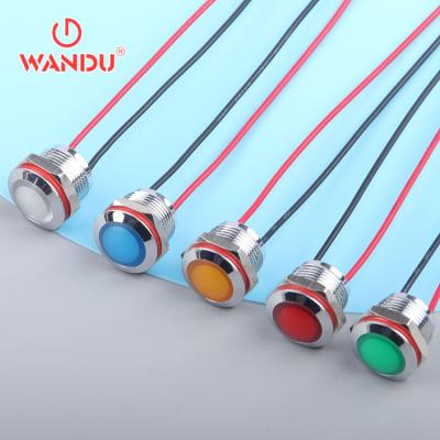 China Copper Plating (Nickel) /Aluminum Oxide WD12LA Series Signal Lamp, Pilot Light, Indicator 12mm Metal Lamp Indicator 3V5V6V9V12V24V36V48V110V220V for sale