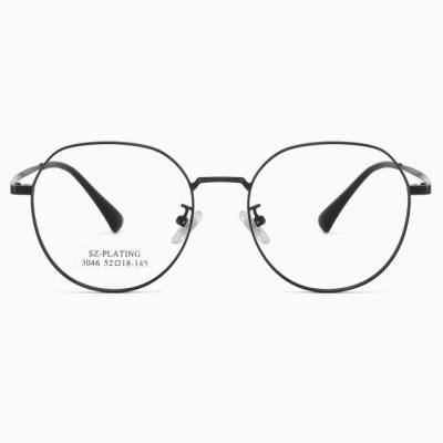 China Fashion Factory Price Ready Stock Optical Frames Round Retro Spectacles Metal Eye Glass Frames For Women Men for sale