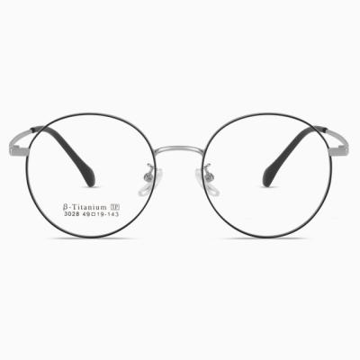 China Fashion factory price design metal optical glass wear resistant frames round eyeglasses frames for unisex for sale