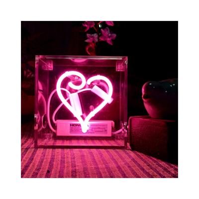 China Other RGB Case Sign Led Neon Lights Happy Birthday Heart Tube Neon Light Custom Decoration Neon Lights for sale