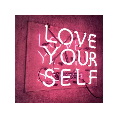 China Buildings new products illustration visual neon sign customized love yourslef pink neon sign neon sign for sale