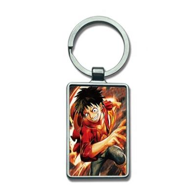 China Fasion Hot Sale 2x3 Inches Plastic Anime 3d Lenticular Key Chain Custom 3D Key Chain For Promotional Gift for sale