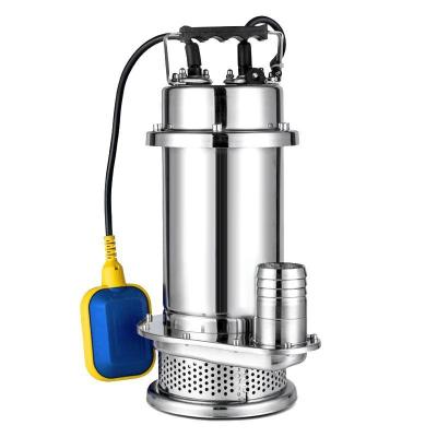 China Household 220V Drinking Water Treatment Pump Stainless Steel Submersible Clean Water Pump1Inch Small High Lift With Floating Ball Drainage Pumping Pump for sale