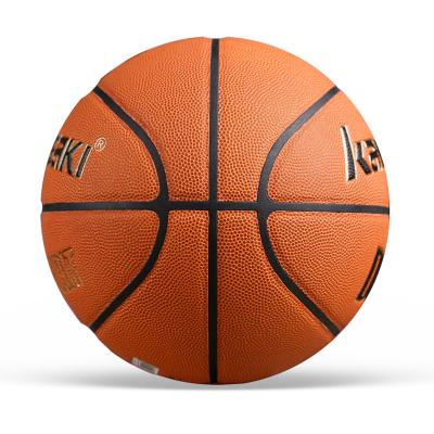 China Basketball Match Promotion Training Microfiber Brown Microfiber Basketball PU Leather Basketball for sale