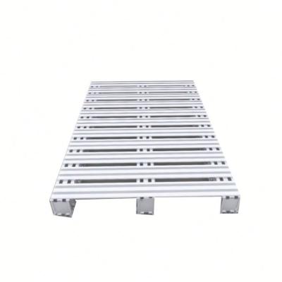 China Customized Stackable Foldable Logistics Stainless Steel Pallet Warehouse Stacking Steel Pallet zu verkaufen