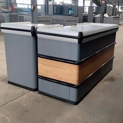 China Modern supermarket checkout counter small design checkout counter shop cashier counter for sale