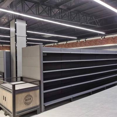 Chine Designable Metal Display Supermarket Shelves Steel Grocery Gondola Supermarket Shelf à vendre