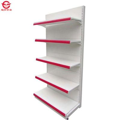 China ChaoYu Factory Steel Single Supermarket Racks Metal Retail Wall Gondola Display Supermarket Shelves for sale