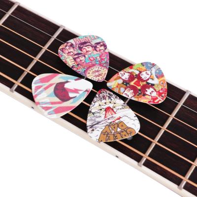 China GUITAR PVC Material Guitar Pick Card Sheet With Double Sides Customized Printing for sale