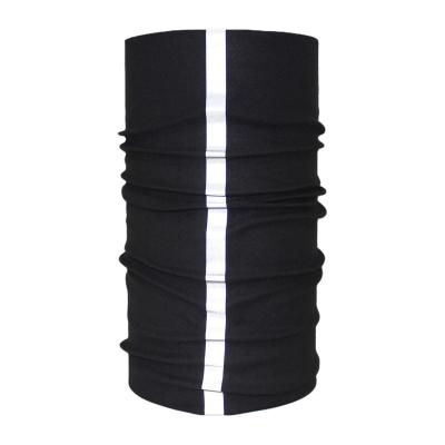 China Multifunctional Hot Selling Promotional Reflective Tube Amazon Solid Tape Seamless Silver Bandana Headwear Reflective Bandana For Running for sale