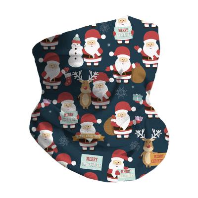 China Keep Warm Multifunctional Outdoor Reindeer Santa Tube Face Fleece Snowman Bandana for sale